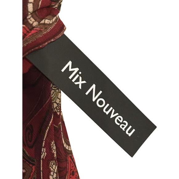 NWT Mix Nouveau Raspberry Paisley Skirt Women's size M - Picture 3 of 5